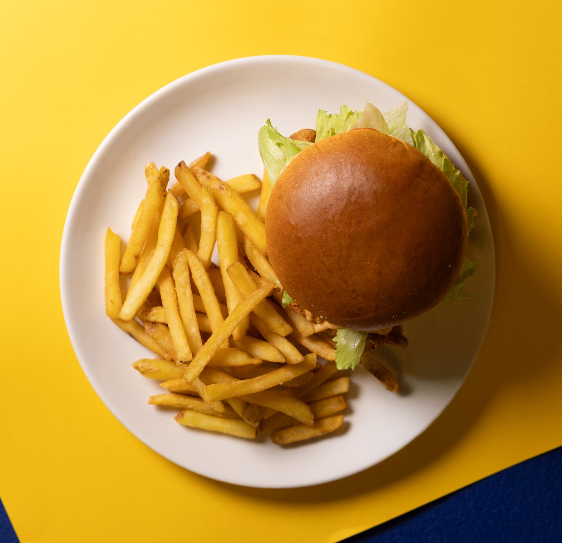 Burger at MOM Brunch & Dine